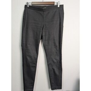 Eileen Fisher Pull On Stretch Ponte Knit Viscose Blend Slim Pants Black‎ Small